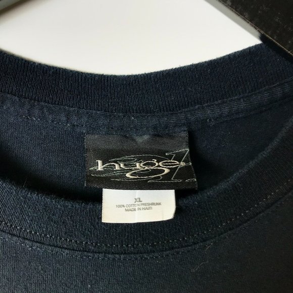 2003 Vintage Huge Bar Harbor Maine Chrome Highway T Shirt 00s Cotton Black XL - Picture 12 of 15